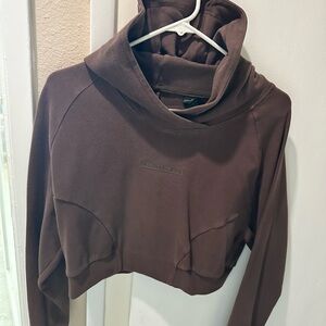 Alphalete Women's Chocolate Brown Cropped Sweatshirt